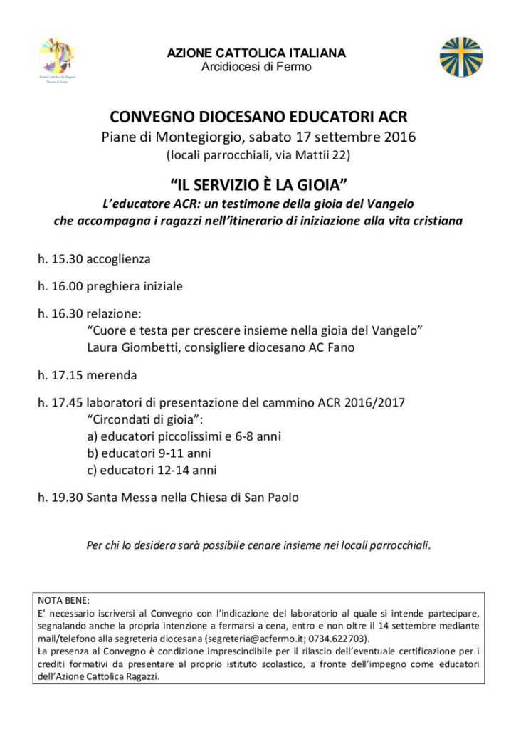 convegno diocesano educatori ACR